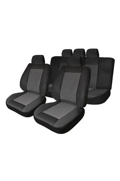 SMARTIC Huse scaune auto, Lux, 11 piese, compatibile airbag, rabatabile, 3 straturi de material