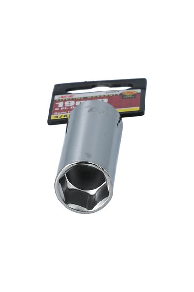 ACE Durable Chrome Vanadium Steel 6-Point Deep Socket Silver 19mm