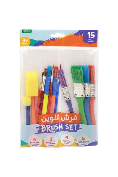 Roco Brush Set – 15 Pieces Assorted