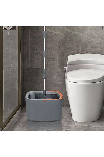 Viyogo Mop set with centrifugal bucket, clean water separation from dirty water, water discharge system, 4 refills