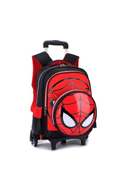 huitich Red Spider Style Rolling School Bag