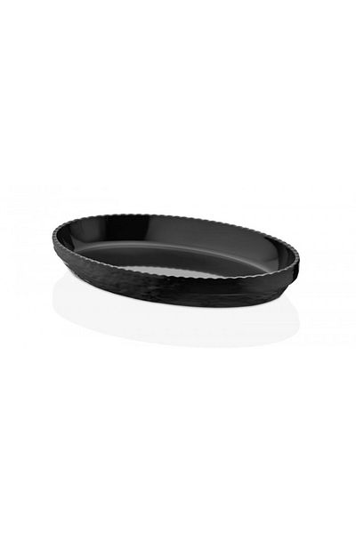 Raki Oval melamine deep platter RAKI OLIE BLACK 40x25xh5.5 cm