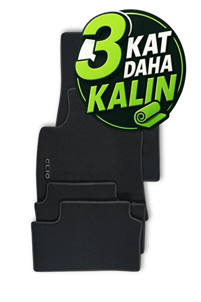 VelurPRO Renault Clio 5 2020 Tam Uyumlu Halı Paspas Takımı Kalın Velur Halı