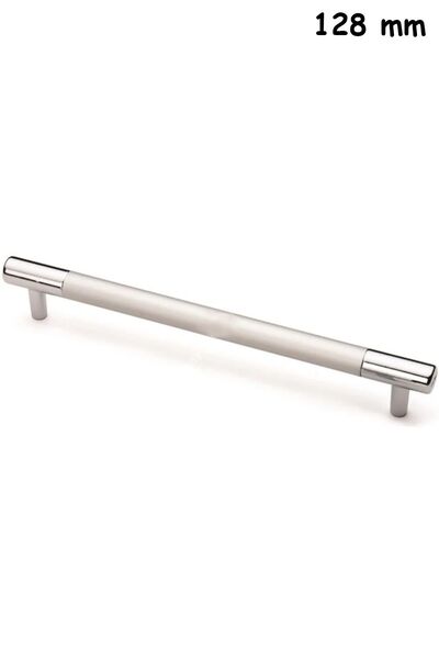Sucuoğlu 128 mm T-Alm Boru Boy Kulp Mobilya Dolap Kapak Çekmece Kulpu Mat Krom