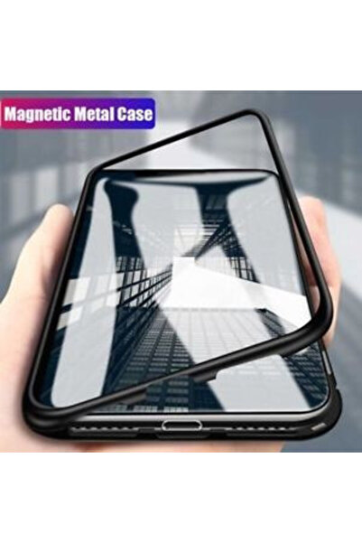 BLACK Μαγνητική θήκη Apple iPhone 7 360 μοιρών μαύρη, τέλεια εφαρμογή με πίσω...