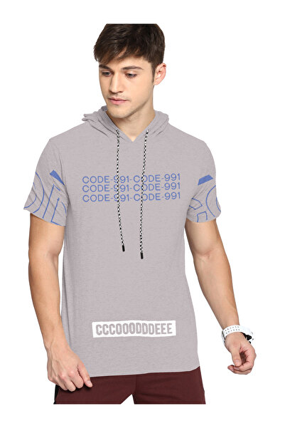 COLOR HUNT 100% Cotton Men's Trendy Half Sleeve T Shirt with Hoodie