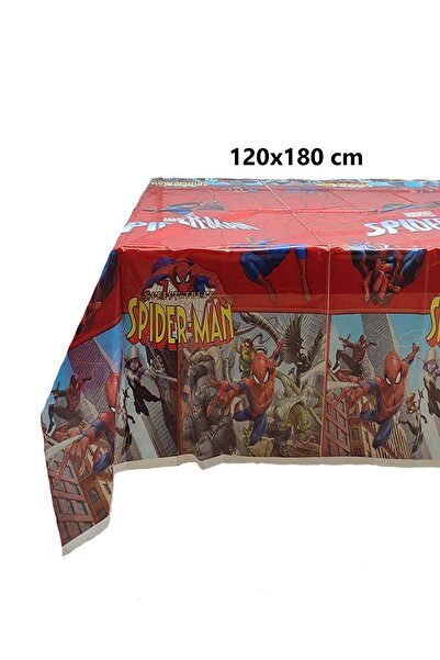 SPIDERMAN Örümcek Adam Plastik Doğum Günü Parti Masası Örtüsü 120x180 Cm