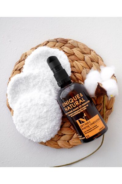 unique and natural Yıkanabilir 2'li Makyaj Temizleme Pamuğu