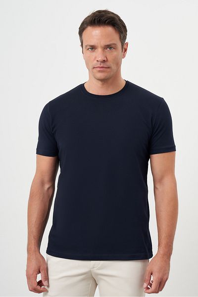 Morven Men's Navy Blue Basic Crew Neck Dynamic Fit T-Shirt