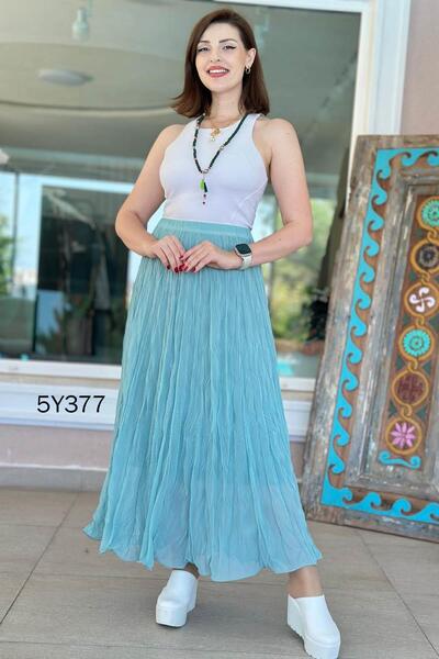 İnce Topuk Lined Chiffon Skirt 5Y377