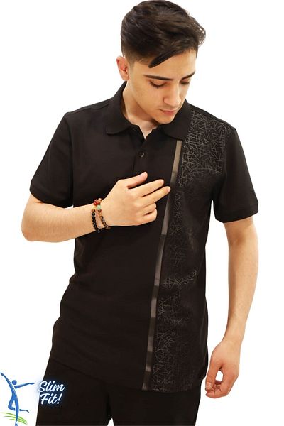 sermoda Men's Slim Fit Slim Fit Cotton Soft Texture Breathable Fabric Anti-Curling Collar Khaki Polo Collar T-Shirt