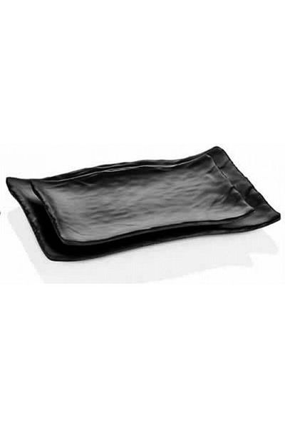 Raki Rectangular melamine platter BLACK RAKI 19.2X27.7X2.8cm