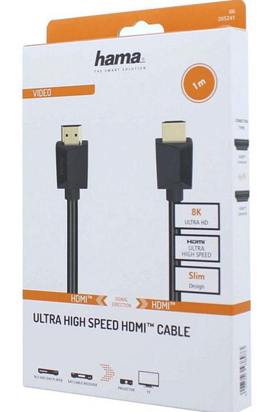 Hama Cablu Hama 205241, HDMI - HDMI, 8k, Ethernet (Negru)