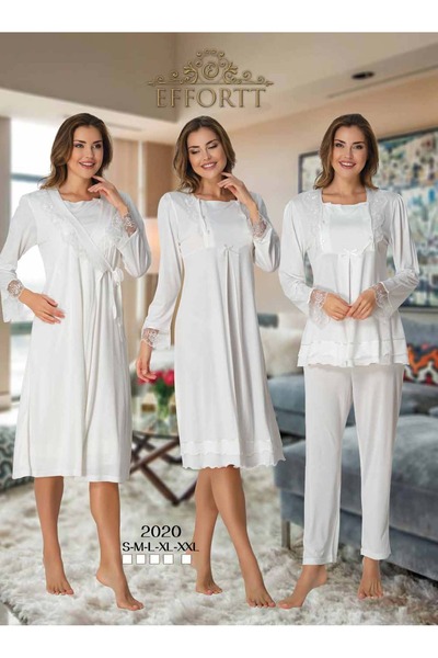 Effort Pijama Pregnant Maternity Nightgown Pajamas Set Full Set with Morning Dress Elegant Maternity Set Effortt
