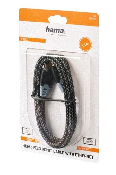 Hama Hama 205445 cable, high speed HDMI, Plug-Plug, 8K, gold-plated, 1.5 m