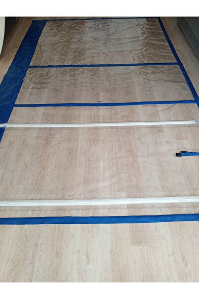 Pilsa Ser branda şeffaf kamelya balkon kapama fermuarlı tokalı kenar çerçeve PVC 3.50*2.20