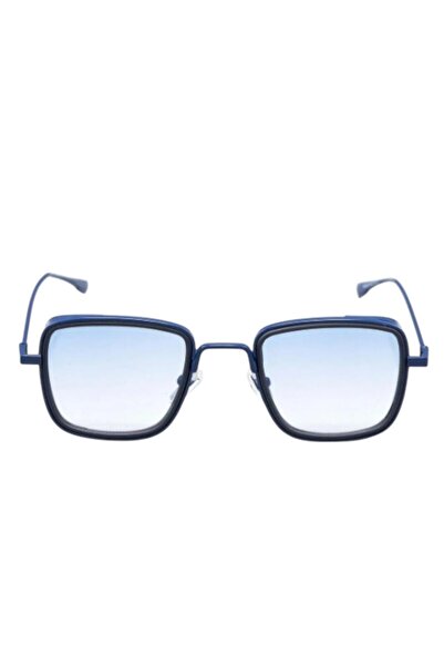 Merand Small Square Blue Frame Blue Glass Minimal Sunglasses High Quality Ce Certificate