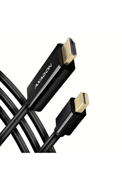 Axagon Cablu Axagon Mini DisplayPort - HDMI 1.4, 1.8m, 4K/30Hz (Negru)