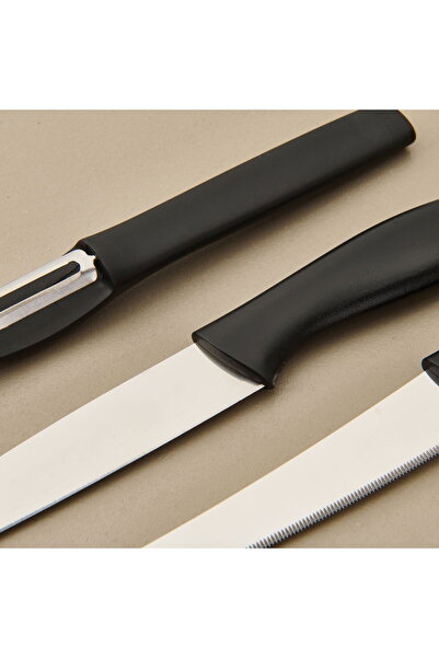 Evidea Kitchen Vacuum 3-Piece Multi-Purpose Knife Set - Black