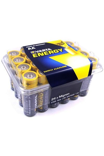 Varta Energy Aa – Set 24 Baterii Alcaline 1,5 v, Ambalaj Economic