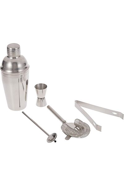 Other 5Pcs/Set Cocktail Shaker Stainless Steel Bartender Tool Mixer Drink Bar 550ml Bartenders Kit Bars To