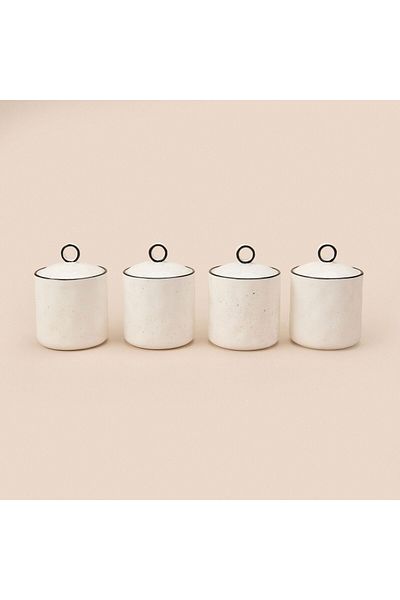 MATMEL 4-Piece Porcelain Spice Rack - White