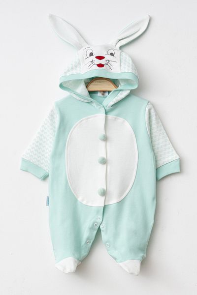 Hoppidik Baby Rabbit Costume Open Front Baby Romper