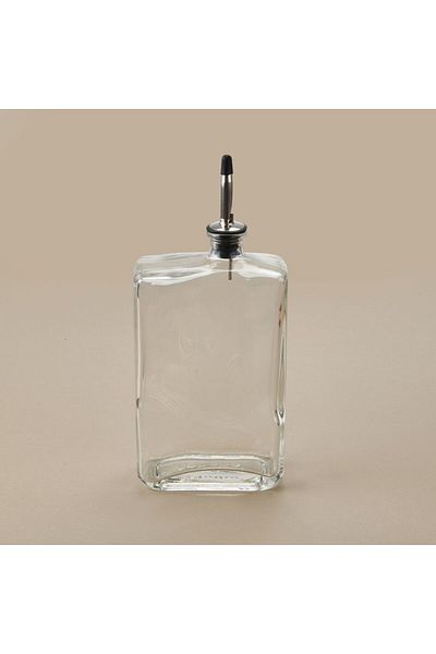 MATMEL Glass Oil Vinegar Bowl - Transparent / Black - 750 ml