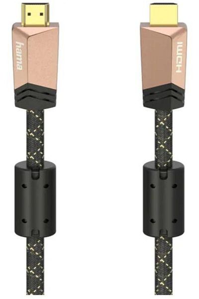 Hama HAMA 205025 Cable, HDMI - HDMI, Ethernet, 1.5m, 4K HDR, gold-plated (Black)