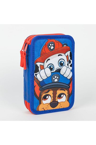 PAW PATROL 2-Zipper Filled Pencil Case – 29 Pieces – 12.5 x 19.5 x 4.5 cm
