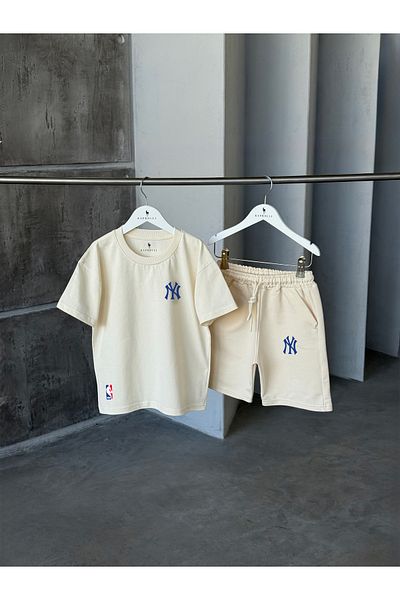 KAPROLLI Ny Girls Boys Tshirt Shorts Set - 95% Cotton 5% Lycra Printed Patterned Washable Quality Fabric
