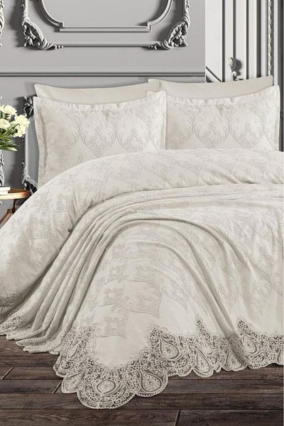 HUZUR ÇEYİZ Nilüfer 6 Piece Pique Set