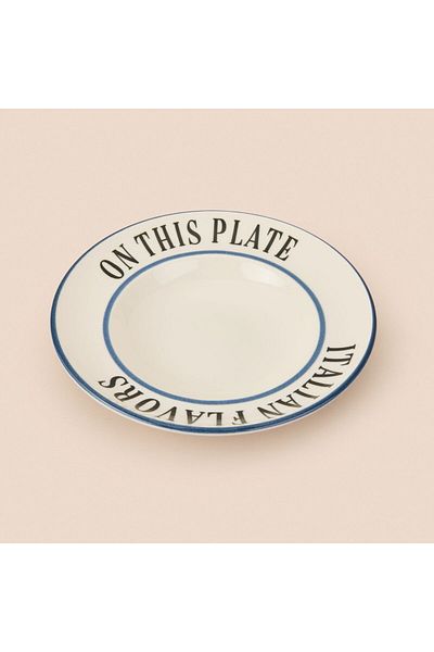 MATMEL Kitchen Italian Flavors Pasta Plate - White - 27 cm