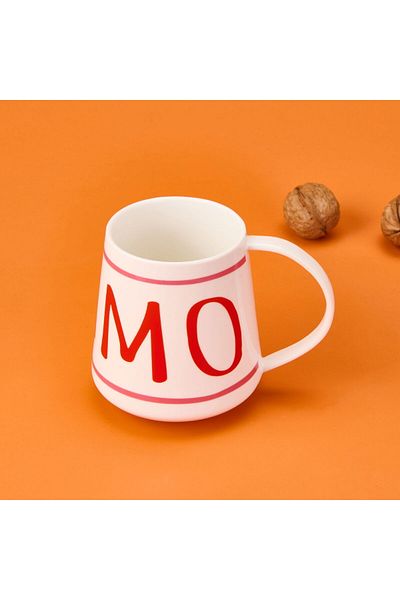 MATMEL Mia Ti Amo Porcelain Mug - Red / White - 340 ml