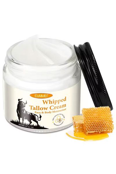 NOVA KISS Cremă de îngrijire a pielii cu seu de vită, ceară de albine și miere, 100% naturală, hidratare profundă, NOVA KISS®, 60 g