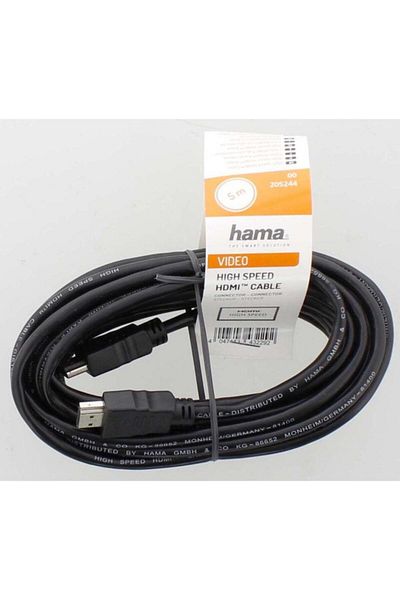 Hama Hama 205244 Cable, HDMI-HDMI, 5 m (Black)