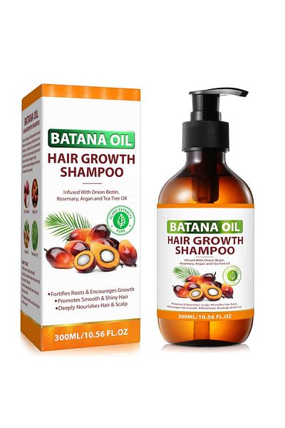 NOVA KISS Shampoo with Batana Oil for Hair Growth Infused with Biotin, Rosemary, NOVA KISS®, 300 ml