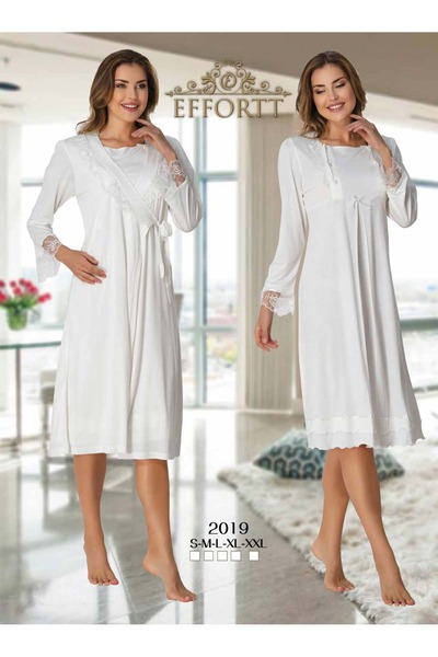 Effort Pijama Pregnant Maternity Nightgown Set with Morning Dress Elegant Maternity Set Effortt