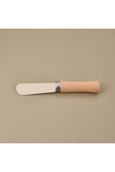 New Life Set of 6 Butter Knives with Wooden Handles - Brown - 10.2 cm