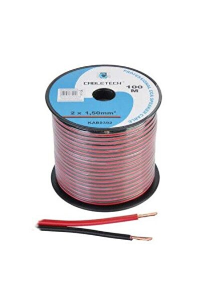 Cabletech Cablu difuzor CCA 2x1.50mm rosu/negru 100m