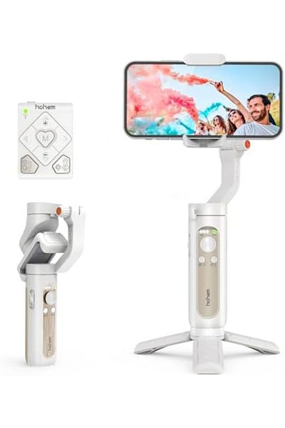 Generic hohem 3-Axis Gimbal Stabilizer for Smartphone - Handheld Foldable Phone Gimbal w/Remote Control, Pho