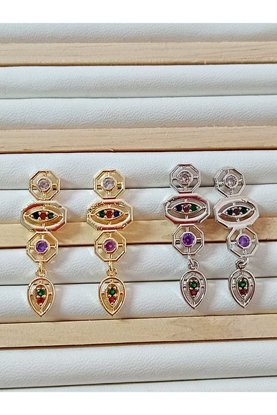 mos&more Silver Element Stone Light Earrings