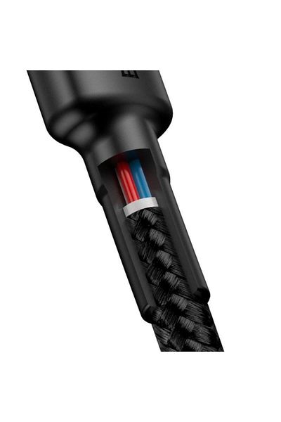 Baseus Data cable Baseus Durable Nylon, USB-C - USB-C, 60W, 3A, 1m, Black