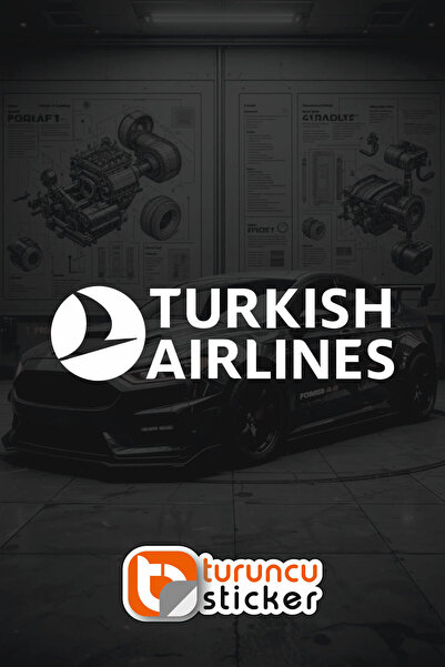 Turuncu ملصق ملصق THY Turkis Airlines مقاس 20 × 5.5 سم – السيارة – المحرك – ا...