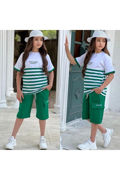 MUMİKİDS Girls' 3 Piece Set Including Bottom Top Hat