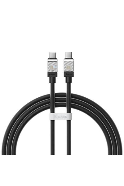 Baseus Baseus CoolPlay USB-C - USB-C Data and Charging Cable, 100W, 1m, Black CAKW000201