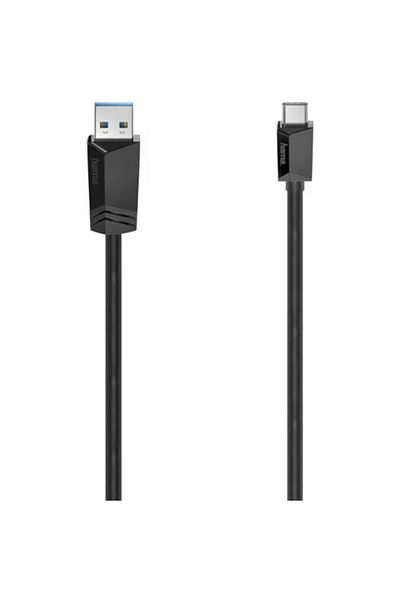 Hama Hama 200651 data cable, USB-C - USB A, 0.75m (Black)