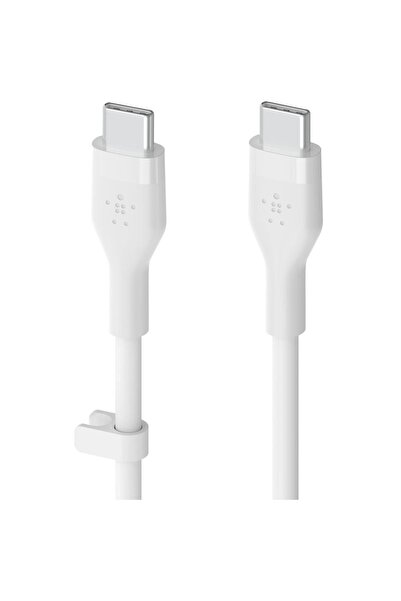 Belkin Belkin Charging Cable, Boost Charge Flex, Silicone, USB-C to USB-C 2.0, 2M, White