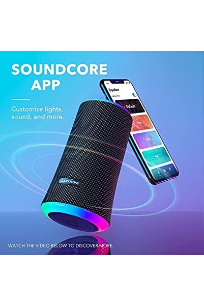 Anker A3167H11 Soundcore Flare Mini Waterproof Bluetooth Speaker, 12 Hours Play Time, 360 Degree Sou
