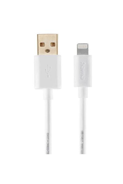 Hama Cablu de date Hama 86407, USB-A - Lightning, 1.5 m (Alb)
